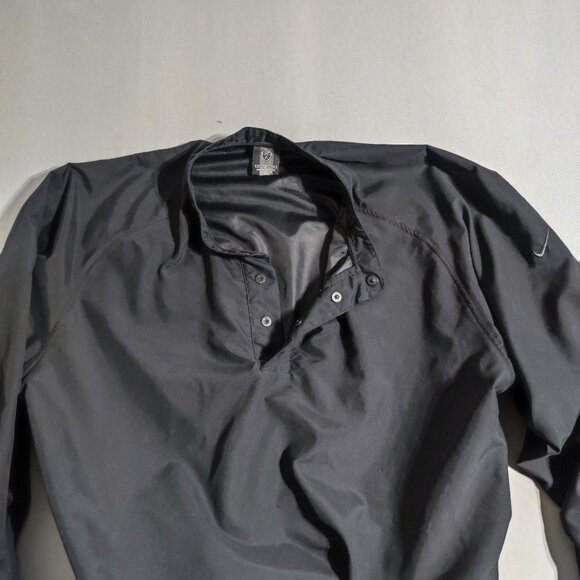 Vintage Y2K black label Nike Golf Jacket men's size M black snap button neck - Picture 3 of 13